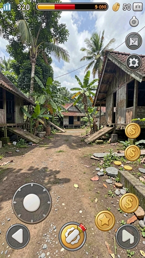 Tangkapan layar menunjukkan karakter utama dalam aksi.