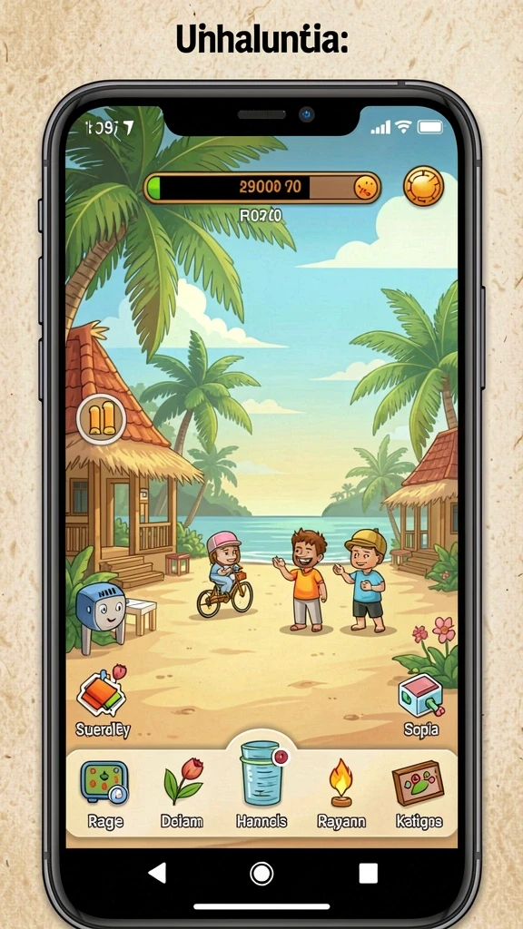 Tangkapan layar menunjukkan grafis menawan dalam game.