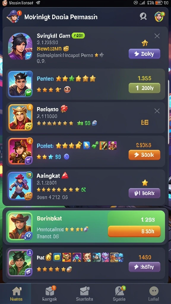 Berbagai mode permainan yang seru.