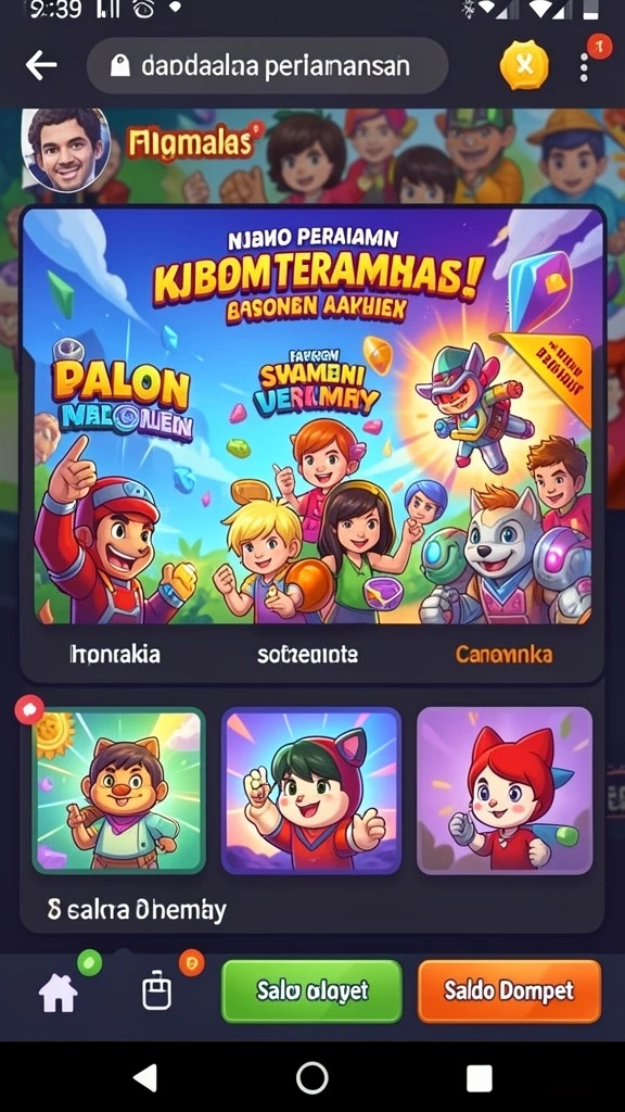Tampilan antarmuka permainan slot yang menarik.