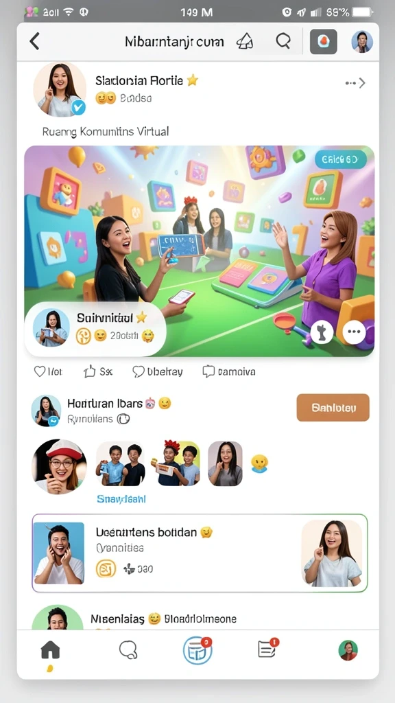 Komunitas aktif yang mendukung pemain baru.