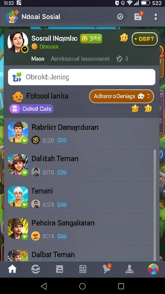 Tangkapan layar menunjukkan berbagai level menantang yang harus dilalui.