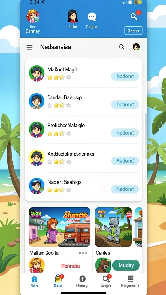Mode multiplayer yang memungkinkan bermain bersama teman.