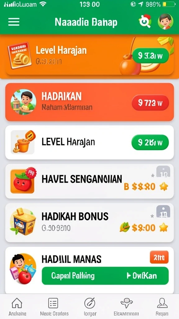 Tampilan menu kustomisasi karakter yang menarik.